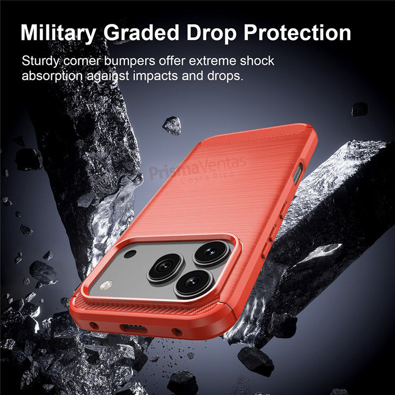 Case CarbonX Rojo Honor 600 / 600 Pro
