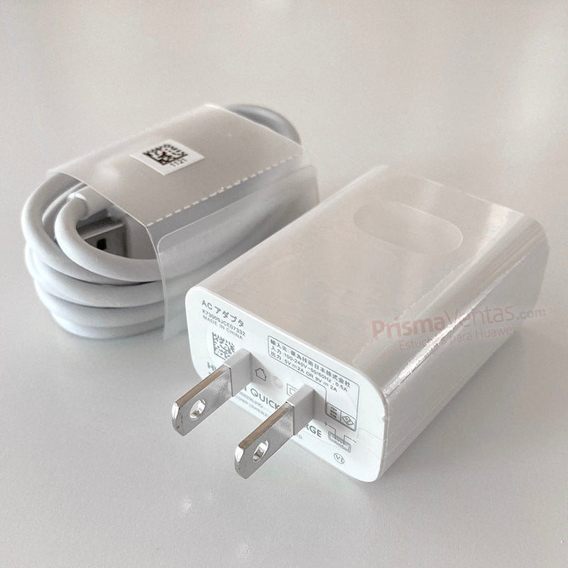 Cargador original Huawei 18W con cable tipo c